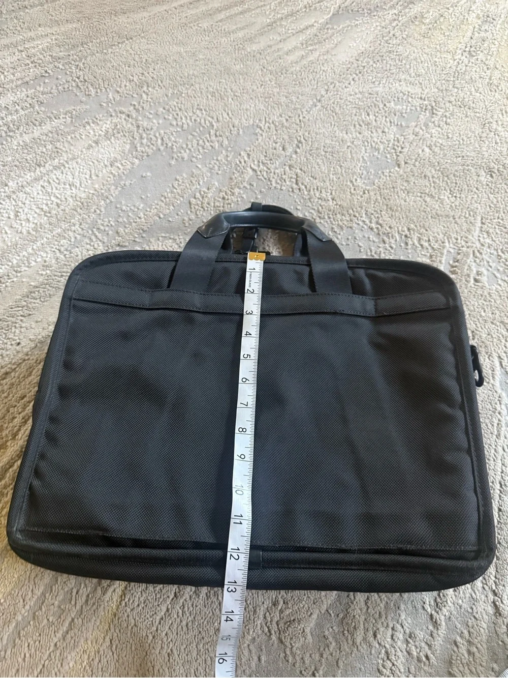 Tumi Alpha 2 T Pass Briefcase 26145DH Black Ballistic Nylon Bag Laptop Sleeve